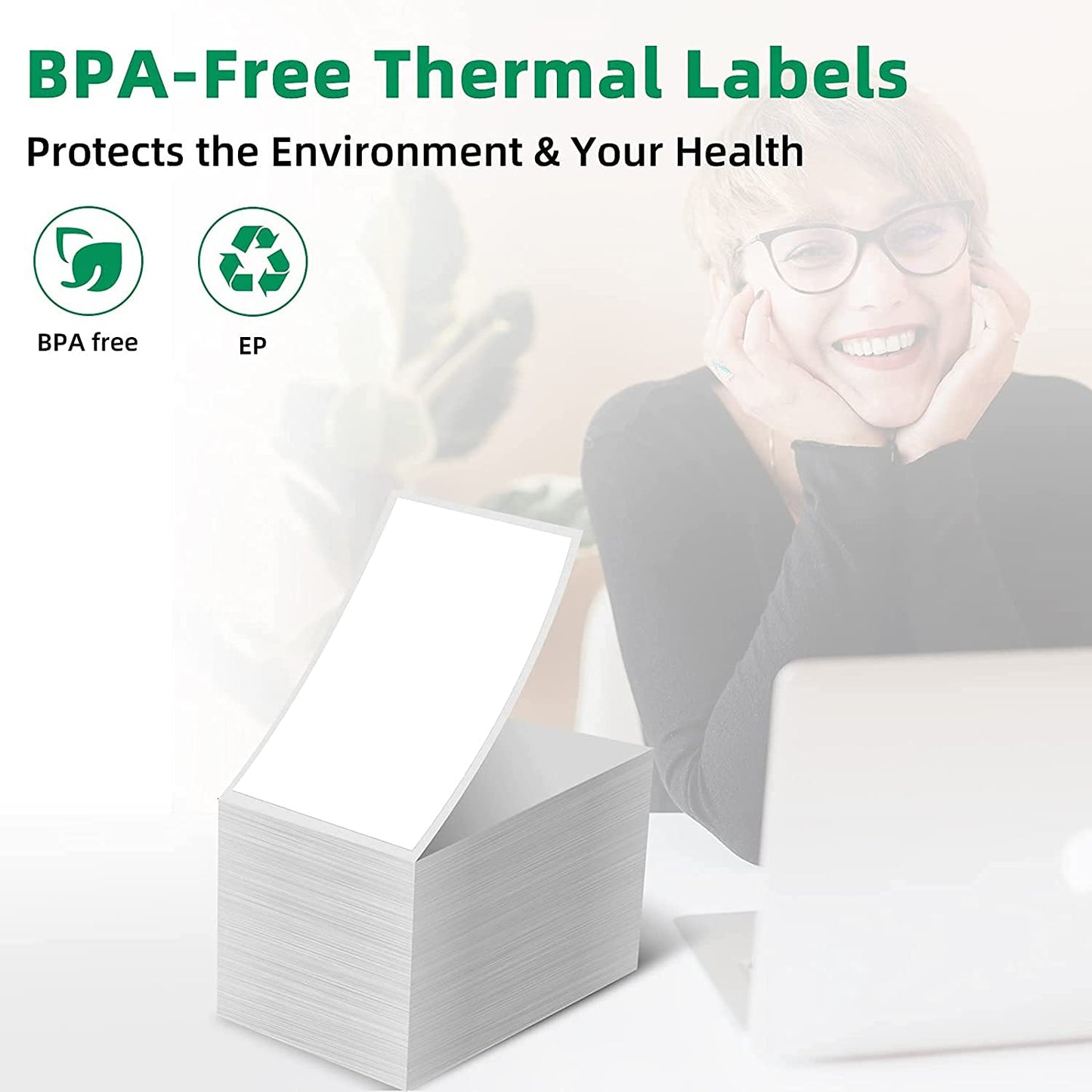 Étiquettes d'expédition 4x6 500 étiquettes/Roul, Compatibles avec les imprimantes d'étiquettes MUNBYN, Phomemo, Polono, Étiquettes d'expédition sans BPA Étiquettes thermiques autocollantes-10x15cm