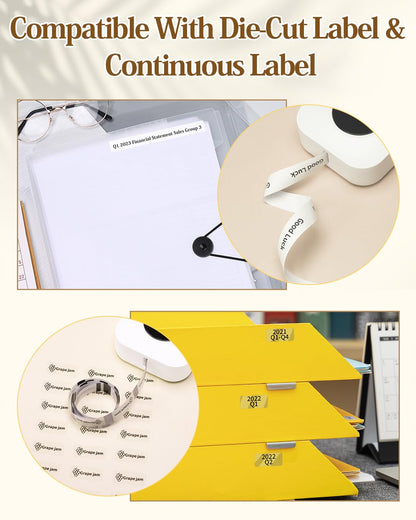 Label Maker Machine with Tape-Phomemo D30 Bluetooth Mini Portable Lable Printer,Labeler for Office Home Organization,for Android iOS,Gift for Men,Woman,Cute School Supplies,USB Rechargeable