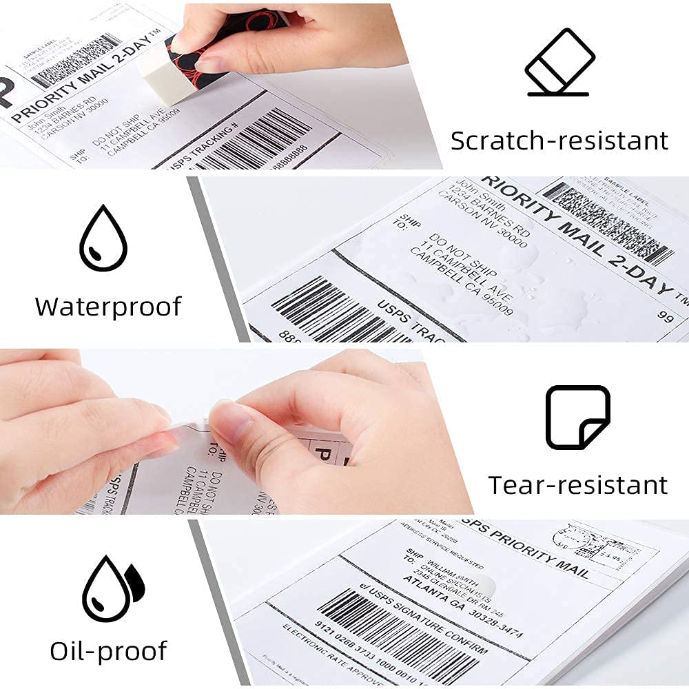 Phomeom Lot de 500 rouleaux d'¨¦tiquettes thermiques pour imprimante d'¨¦tiquettes thermiques, 10,2 x 15,2 cm, compatibles avec Etsy, Shopify, Ebay, Amazon, Royal Mail, FedEx, UPS, 10,2 x 15,2 cm