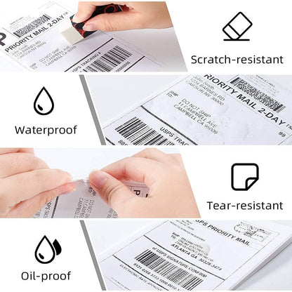 Kargo etiketleri 4x6 500 etiket/rulo, MUNBYN, Phomemo, Polono etiket yazıcıları ile uyumlu, BPA içermeyen kargo etiketleri DHL, UPS, DPD için kendinden yapışkanlı termal etiketler-100 x 150 mm