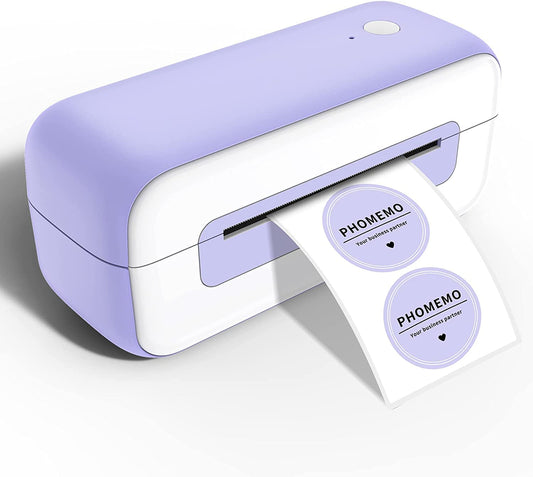 Phomemo PM246S Imprimante d'¨¦tiquettes DHL pour Mac/PC, ¨¦tiquettes d'exp¨¦dition autocollantes pour Amazon, Etsy, Shopify, Royal Mail, DHL, FedEx Violet