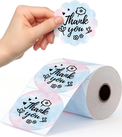 Phomemo Rouleau D'Autocollants Ronds De 2 Pouces En Couleur Pour Imprimante D'éTiquettes Thermiques, éTiquettes Autocollantes Circulaires Pour Carte De Remerciement, Logo, Nom/Prix, Adresse, Code Qr