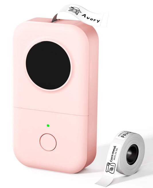 Phomemo D30 Etichettatrice Bluetooth, Mini Etichettatrice Etichette Adesive, Stampante Termica per iOS & Android,Bluetooth Stampante Etichette Autoadesive per La Casa, L'ufficio e la Scuola - Rosa