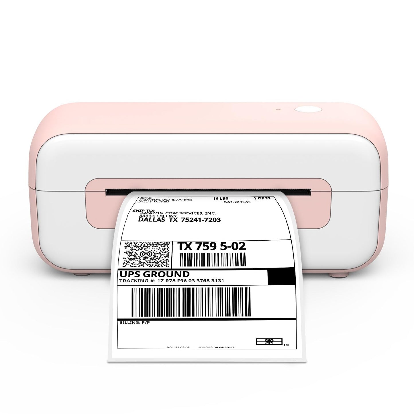 Phomemo Thermal Shipping Label Printer for Small Business, USB Thermal Printer 4x6, Pink Label Printer for Shipping Package Compatible with Amazon, Ebay, Shopify, Etsy, Ups, Fedex, DHL, Temu, Usps,etc