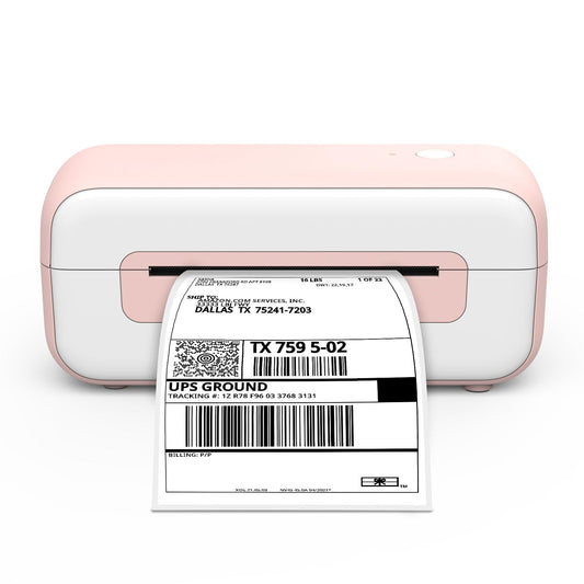 Phomemo Thermal Shipping Label Printer for Small Business, USB Thermal Printer 4x6, Pink Label Printer for Shipping Package Compatible with Amazon, Ebay, Shopify, Etsy, Ups, Fedex, DHL, Temu, Usps,etc