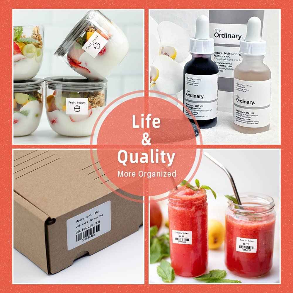 Phomemo 3 Rolls Thermal Label, Adhesive Label, Compatible with Phommeo M120 / M110 / M200 / M220 / M221 Label Printer, Suitable for Office, Household, School Name. 30mmx20mm, 320 Labels/Roll