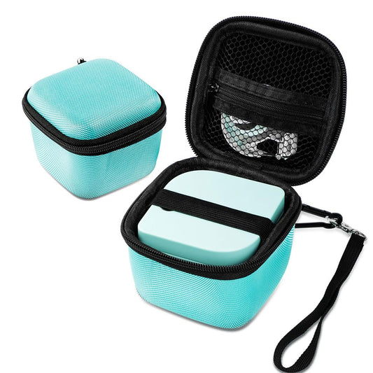 Phomemo P12 Case, Label Maker Case for P12 & P12 Pro Label Maker, Carrying Bag Storage for P12 Label Maker & Label Tapes, Easily Store Your Printer with Mesh Pocket for Cable Accessories, Green