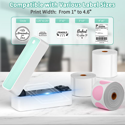 Phomemo Bluetooth Thermal Label Printer, 241BT 4X6 Shipping Label Printer for Shipping Packages, Wireless Label Printer for Small Business, Compatible with iPhone, Android, Amazon, eBay, Shopify, UPSP
