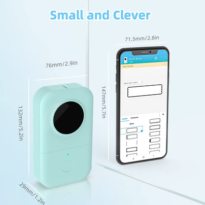 Phomemo D30 Label Maker Machine Bluetooth Sticker Printer Gift Box with 5 rolls of Adhesive Label Paper, Compatible with Ios & Android for Home, Office, School, Store, Supermarket, Organization
