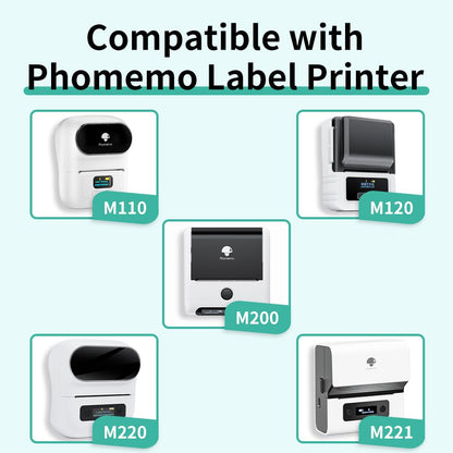 Phomemo tags M110 M120 M200 M220 M221 tags, Build Jewelry Tags, Water Cutter Cable Tags, Award Tags, Terminal Tags, 25mm*38mm + 40mm, 100 Tags/Roll, Red