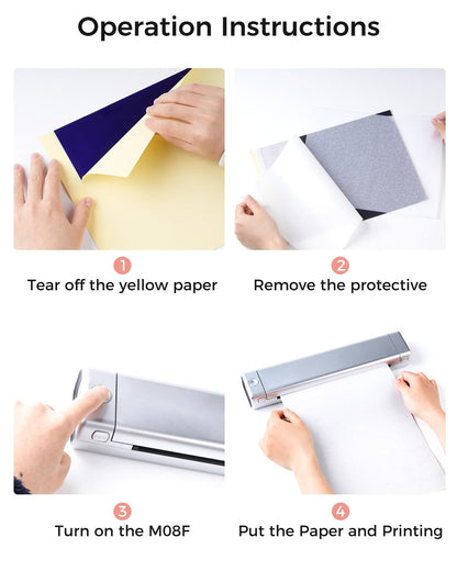 Phomemo Tattoo Stencil Printer with Case, Bluetooth Tattoo Printer with 10 Pcs Tattoo Transfer Paper, Wireless Tattoo Machine for Tattoo Artists & Beginners, Compatible with Phone, iPad & PC, Sliver