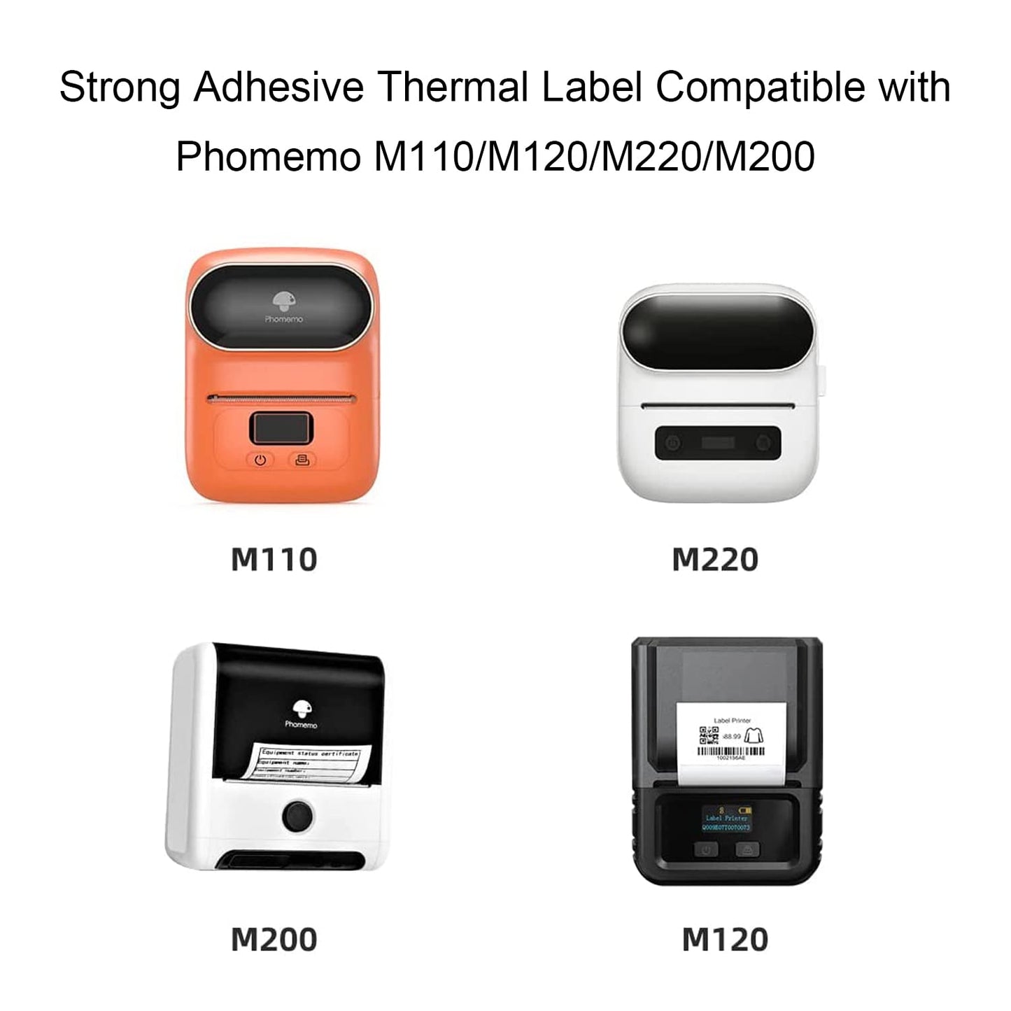 6 Rollen Phomemo M120/M110 Etiketten, 1.18''x 0.78'' (30 x 20 mm) Thermoetikettenpapier f¨¹r Phomemo M120/M110/M200/M220 Etikettendrucker, Wei?es Thermoetikett Papier f¨¹r Barcode, Adresse, Preis