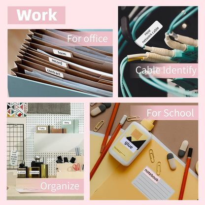 Label Maker Machine, Phomemo D30 Portable Bluetooth Label Printer with Tape Label Maker Handheld, Multiple Templates Available for Smartphone Easy to Use for Office Home Organization USB Rechargeable