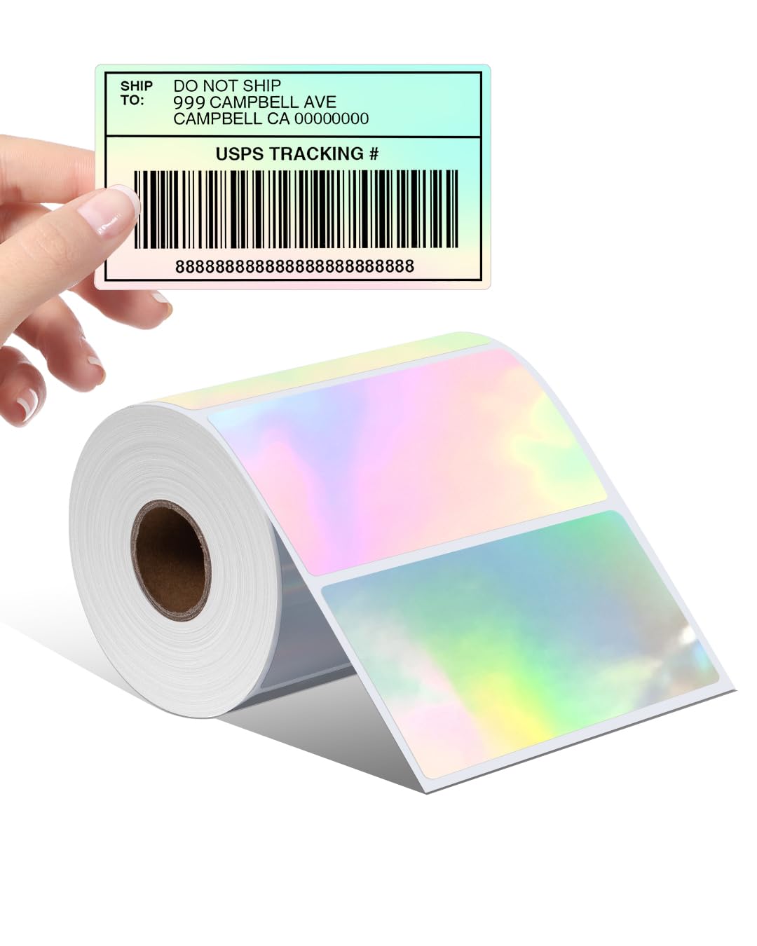 Phomemo 10 cm x 2 in? Holografik G¨¹m¨¹? Termal Etiket, Kendinden Yap??kanl? ??kartma, Te?ekk¨¹r Kart?, Logo, ?sim, Fiyat, Adres, QR Kodu, 500 ??kartma, G¨¹m¨¹? Lazer