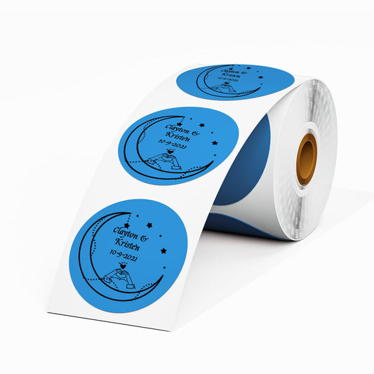 éTiquettes D'ExpéDition Rondes Bleu De 50'' * 50'' Pour Imprimante D'éTiquettes D'ExpéDition 4xl, éTiquettes Autocollantes Pour Imprimante Thermique, Compatibles Avec Munbyn, Phomemo, Polono, Sans Bpa