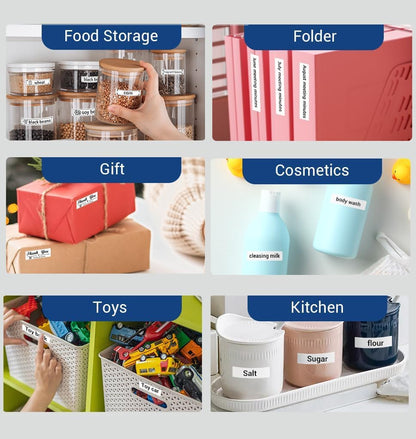 Phomemo D30 3 Roll Adhesive Mistery Pattern Label Paper 0.55'' X 1.96'' (14mm X 50mm) for Home Office School Organization, Gift, 130 Labels for Each Roll