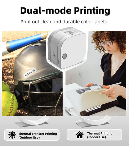 Phomemo P12 Pro Beschriftungsgerät Handgerät | Mini Bluetooth Etikettiergerät mit Etikettenband | USB aufladbares Thermo-Etikettendrucker für Zuhause & Büro | Labeldrucker für Android & iOS..