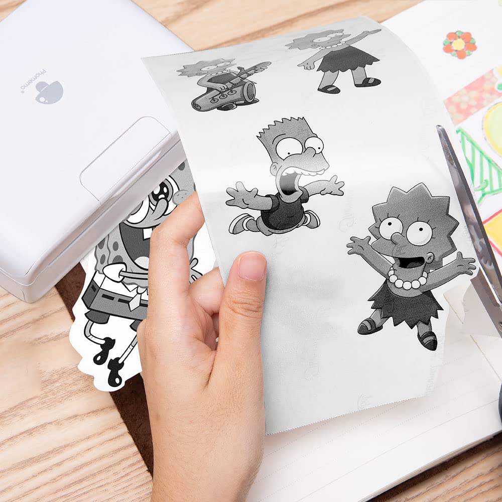 Phomemo Przezroczysty papier do drukarek, 110 mm, kompatybilny z Phomemo M04S/M04AS Mini Thermo kieszonkowa drukarka, 3 rolki samoprzylepnego, przezroczystego papieru termoizolacyjnego, 110 mm x 3,5