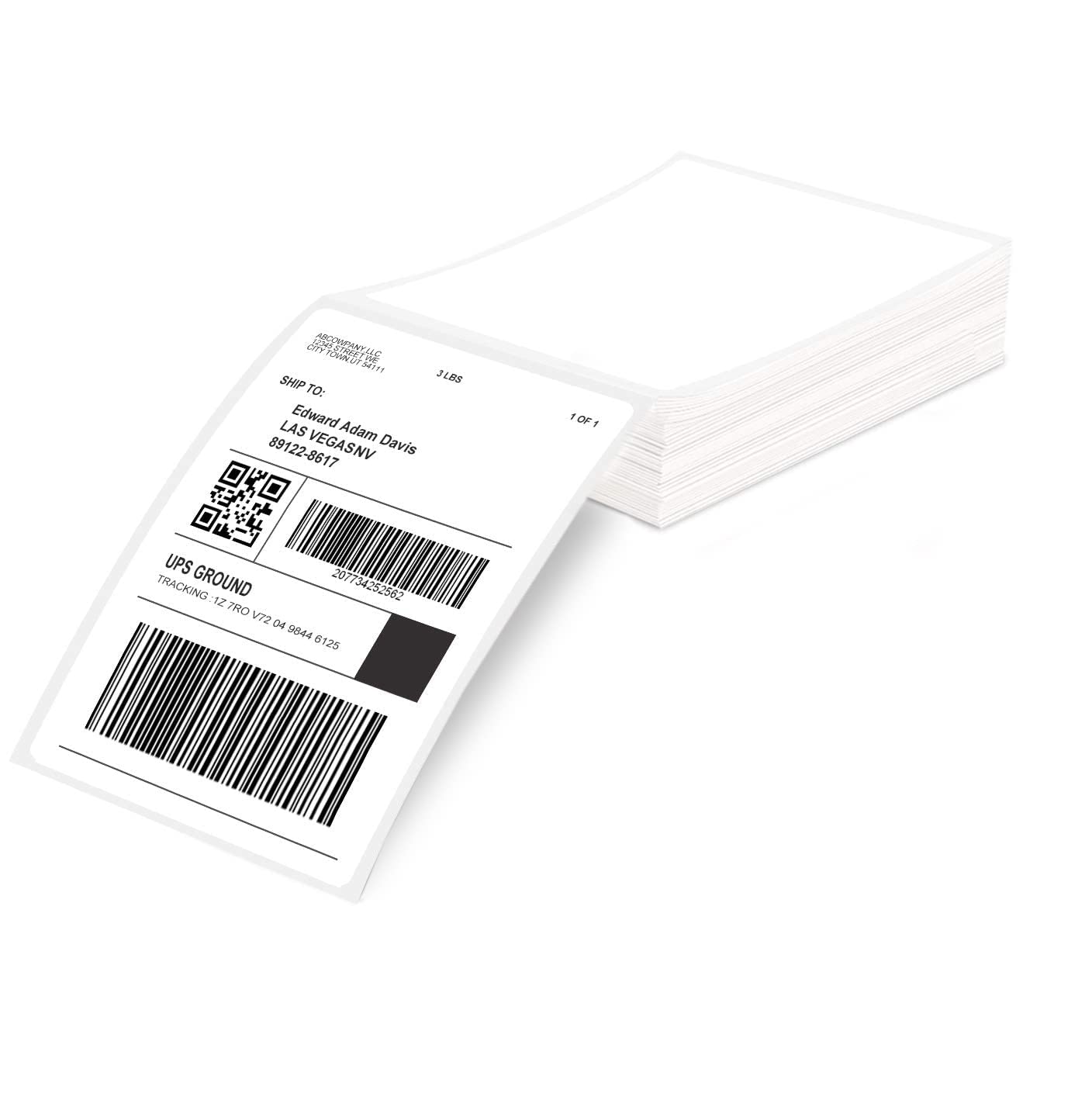 500 PCS 4x6 Thermal Label Roll - White 4''x6'' Labels Shipping Supplies Labels for Thermal Label Printer - Commercial Grade Thermal Shipping Label for Shipping Packages - Water/Oilproof Mailing Labels