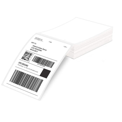 500 PCS 4x6 Thermal Label Roll - White 4''x6'' Labels Shipping Supplies Labels for Thermal Label Printer - Commercial Grade Thermal Shipping Label for Shipping Packages - Water/Oilproof Mailing Labels