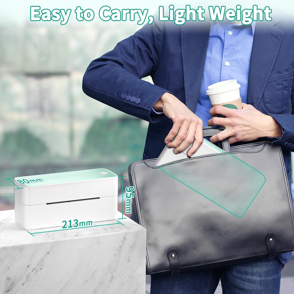 Phomemo Bluetooth Thermal Label Printer, 241BT 4X6 Shipping Label Printer for Shipping Packages, Compatible with iPhone, Android, Amazon, Ebay, UPSP
