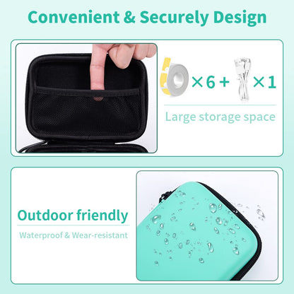 Phomemo D30 D35 Label Maker Case, Waterproof Storage Bag Compatible with NELKO P21/NIIMBOT D11/JADENS D110/SUPVAN E10 Label Printer, Fits for Mini Bluetooth Labels Sticker Machine, Box only