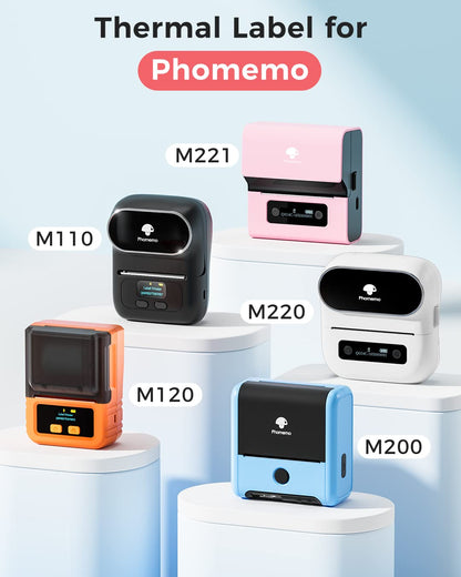 M200 M110 Etichette per indirizzi Etichette per stampanti Etichette multifunzione per ufficio è adatto per scuola, ufficio, codice a barre,230 etichette/rotolo 40 * 30mm (bianco)