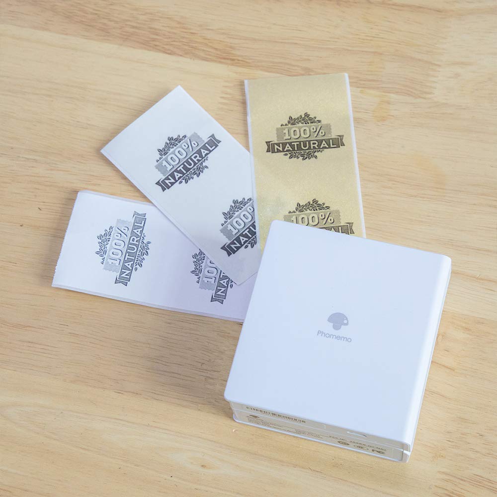 Phomemo Semi-Transparent Printer Paper (Width:53mm) Self Adhesive Sticker Printer Rolls For Phomemo M02 M02S M02-Pro M03 Sticker Manufacturer, 3-in-1 Set