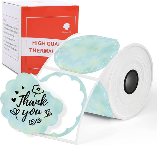 Phomemo Ronde etiketten voor thermische printers, M110/M110S/M120/M200/M220, 50 x 50 mm, thermisch rond kleurverlooplabel voor barcode/logo-labels, kleine handels/thuisgebruik, groen
