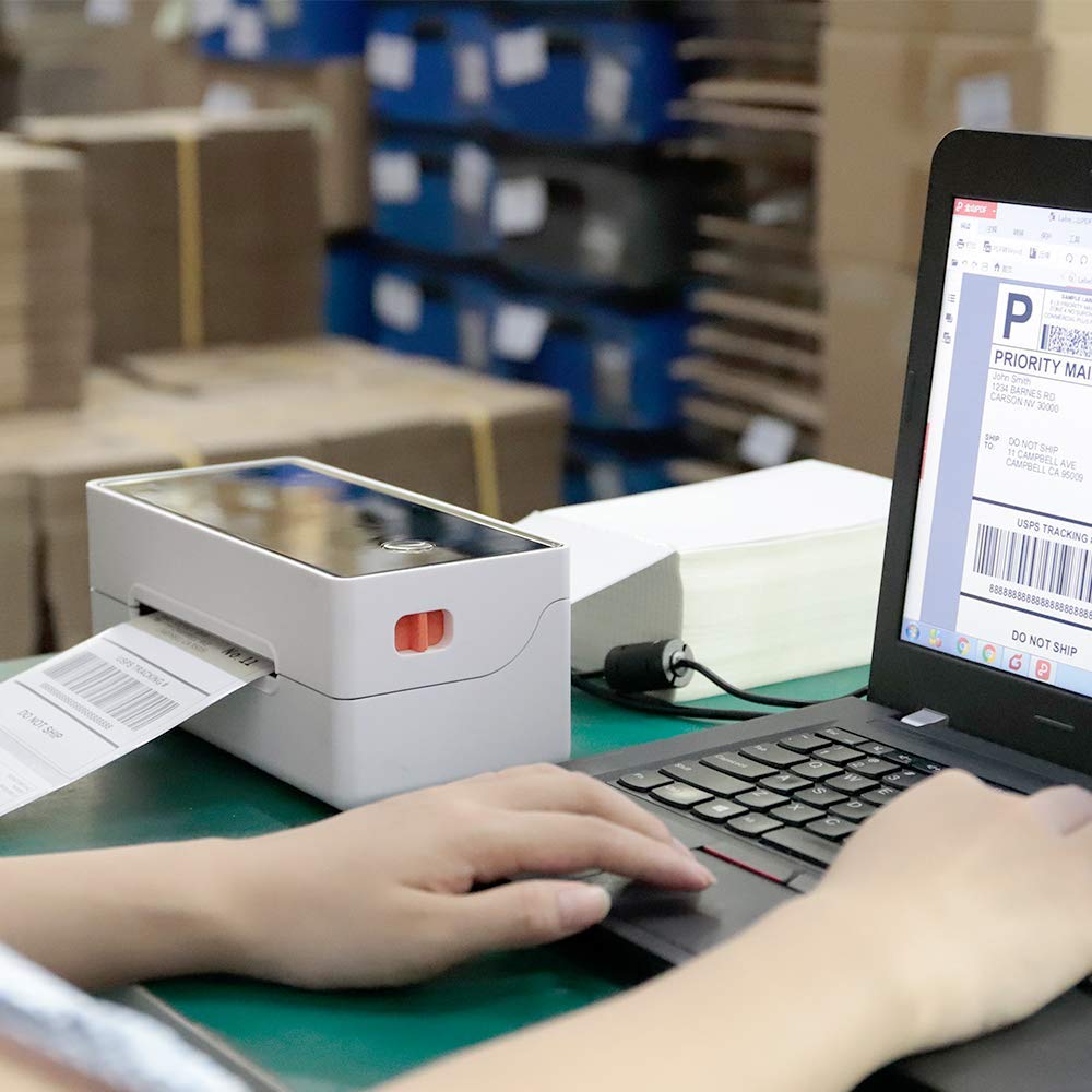 4x6 Thermopapierdruckeretikett Phomemo Thermo-Direktversandetikett Pacage-Etiketten Kompatibel mit Rollo Dymo Phomemo und anderen 4 * 6-Etikettendruckern (Packung mit 500 4 '' x 6 '' F?cheretiketten)
