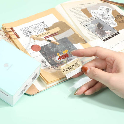 Phomemo Papier Pailleté or Transparent pour Phomemo M02, M02PRO, T02, M02S, M02X, M02L, M03, M03AS, M04S, M04AS Mini Imprimante Portable, 53mm x 3.5m, Diamètre 30mm, 3 Rouleaux