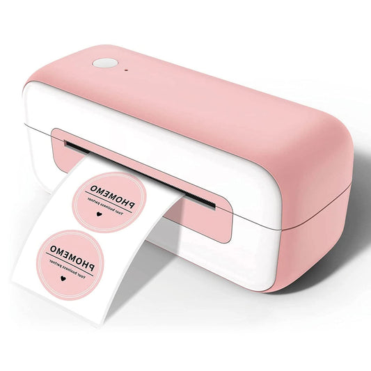 Phomemo 246S Thermal Label Maker Machine 4x6, Shipping Label Printer for Small Busines, Ebay, Shopify, Etsy, UPS, FedEx, DHL , British Specification Plug - Pink(British plug)