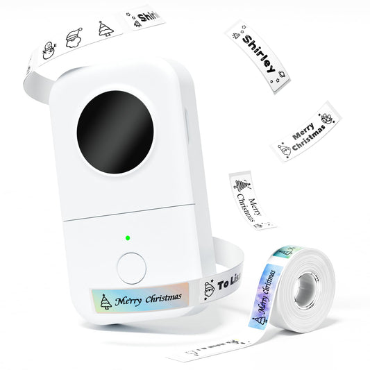 Phomemo D30 Impresora de etiquetas portatil Bluetooth impresora etiquetas autoadhesivas térmicas Maquina de etiquetas,Compatible con Android e ios,Para escuela,hogar,tienda,precio,nombre,fecha,Blanco