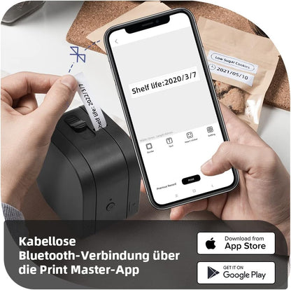 5x Phomemo P12&P12-Pro Etikettenband Original 12mm x 4m Mehrfarbig Q5-TB231/TB431/TB131/TBY31/TBG31 Wasserfestes Kunststoff Selbstklebendes Etikettenband für Phomemo P12&P12-Pro Labeldrucker