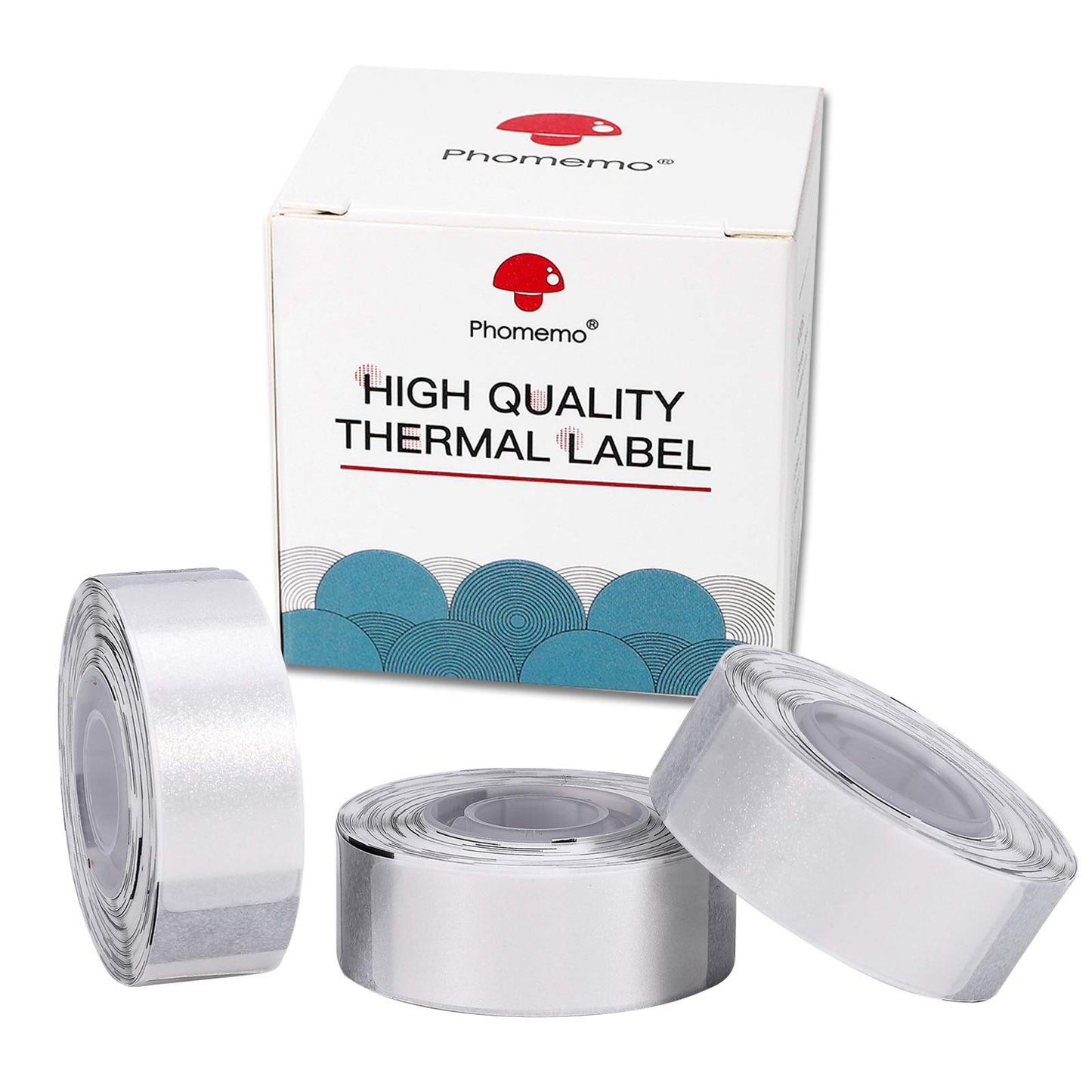 D30 Thermal Paper - Silver Glitter Label Paper, Adhesive Label, Thermo-Label Paper for Pictures/1D Code/QR Code/Text/Symbols/Excel/Price/Name, Home Work, 14x40mm, 3 Rolls