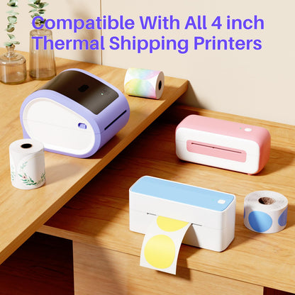 Phomemo 1000pcs 4x6'' Shipping Thermal Label- for Thermal Label Printer, Easy to Tear, Strong Adhesive, 2 Pack of 500pcs Labels