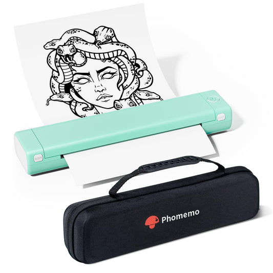 Phomemo Portable Thermal Printer - Portable Printers Wireless for Travel Compatible with iOS and Android, Bluetooth Mobile Printer Support 8.5'' X 11'' Thermal Paper, with 1 Case