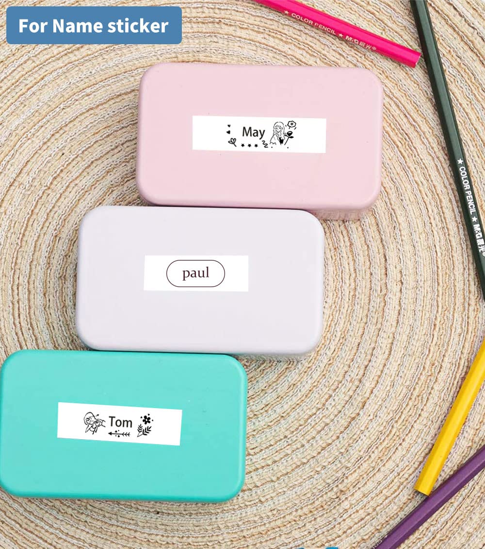 Endless Labels for Phomemo Q31/Q30S/Q30, White Self Adhesive Labels 15mmx6m, BPA Free Stickers, Labels Endlessly Compatible with Colorwing Q30 Bluetooth Labelmaker - 3 Rolls