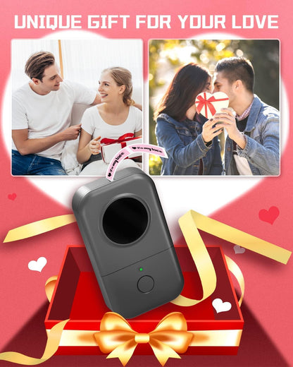 Phomemo D30 Etichettatrice Bluetooth, Mini Etichettatrice Etichette Adesive, Stampante Termica per iOS & Android,Bluetooth Stampante Etichette Autoadesive per La Casa, L'ufficio e la Scuola - Nero