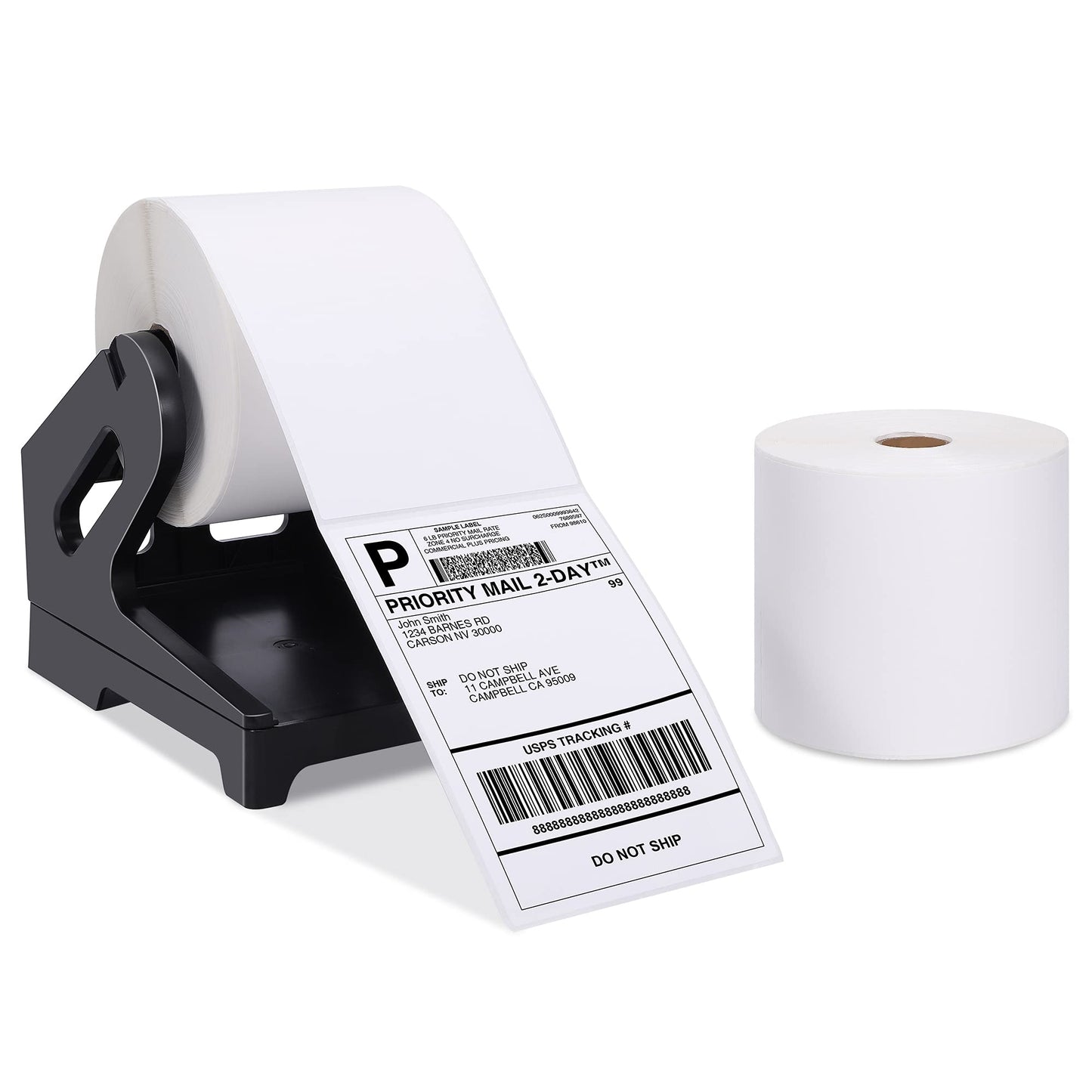 Phomemo Thermodirect-verzending, etiketten, thermische labelprinter, etiket- en labelhouder, compatibel met Rollo MUNBYN en alle 4 ¡Á 6 labelprinters (1000 stuks op rol en labelhouder)