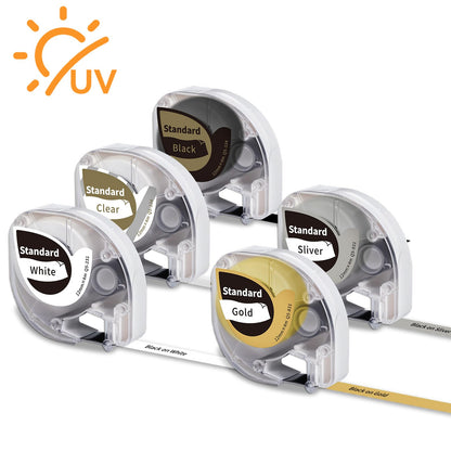 5x Phomemo P12&P12-Pro Original Thermotransfer-Etiketten 12mm x 4m Mehrfarbig Q5-231/Q5-134/Q5-334/Q5-831/Q5-931 Haltbar Hitzebest?ndig Selbstklebend f¨¹r Phomemo P12&P12-Pro Etikettendrucker