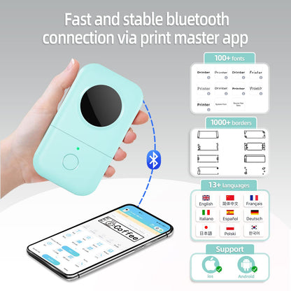 Goknu Sticker Maker Machine, Handheld Thermal Label Maker, Bluetooth Wireless Label Printer, D30 Label Maker Name Price Sticker Printer, Connection with Bluetooth for Home Office Supermarket Store