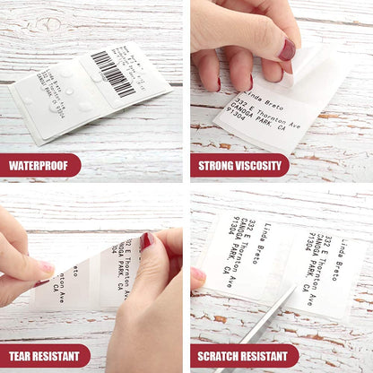 Multi-Purpose Square Self-Adhesive Label for Phomemo M110/M200 Label Printer,1.97''x3.15''(50x80mm),100 Labels/Roll, Black on White