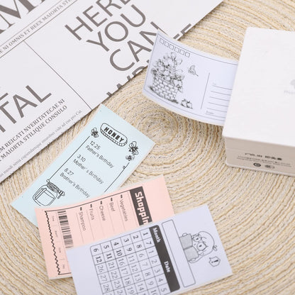 Phomemo Papier f¨¹r T02, M02, M02S, M02PRO, M03, M03AS, M04S, M04AS, 53mm x 3,5m, 6 Rollen, Pink, Blau, Hellviolett, Gr¨¹n, Lila, Orange, Schwarzer Druck