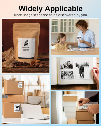 Lot de 4 x 6 étiquettes pour imprimante papier thermique - Étiquettes d'expédition directe - Compatible avec les stores Phomemo et autres imprimantes d'étiquettes 4 x 6