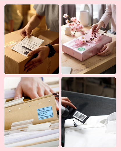 Phomemo 241BT Bluetooth Label Printer, 4x6 DHL Thermal Printer, Corporate Adhesive Label Printers, UPS, Amazon, DHL, Shopify, Ebay - Pink