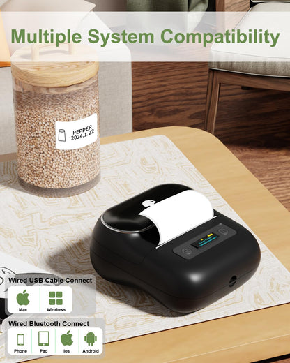 Phomemo Termiczne etykiety, papier do etykiet M220/M200/M221 - wielofunkcyjna samoprzylepna etykieta, etykieta adresowa, etykieta cenowa 57 x 32 mm, 230 etykiet/rolka