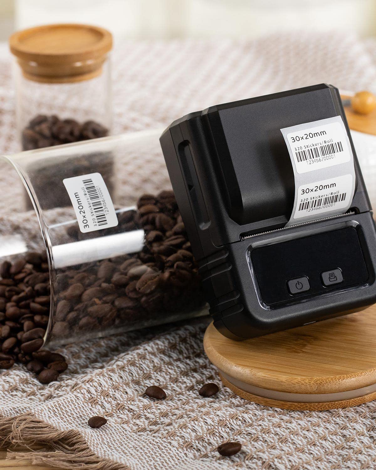 Phomemo 3 Rolls Thermal Label, Adhesive Label, Compatible with Phommeo M120 / M110 / M200 / M220 / M221 Label Printer, Suitable for Office, Household, School Name. 30mmx20mm, 320 Labels/Roll