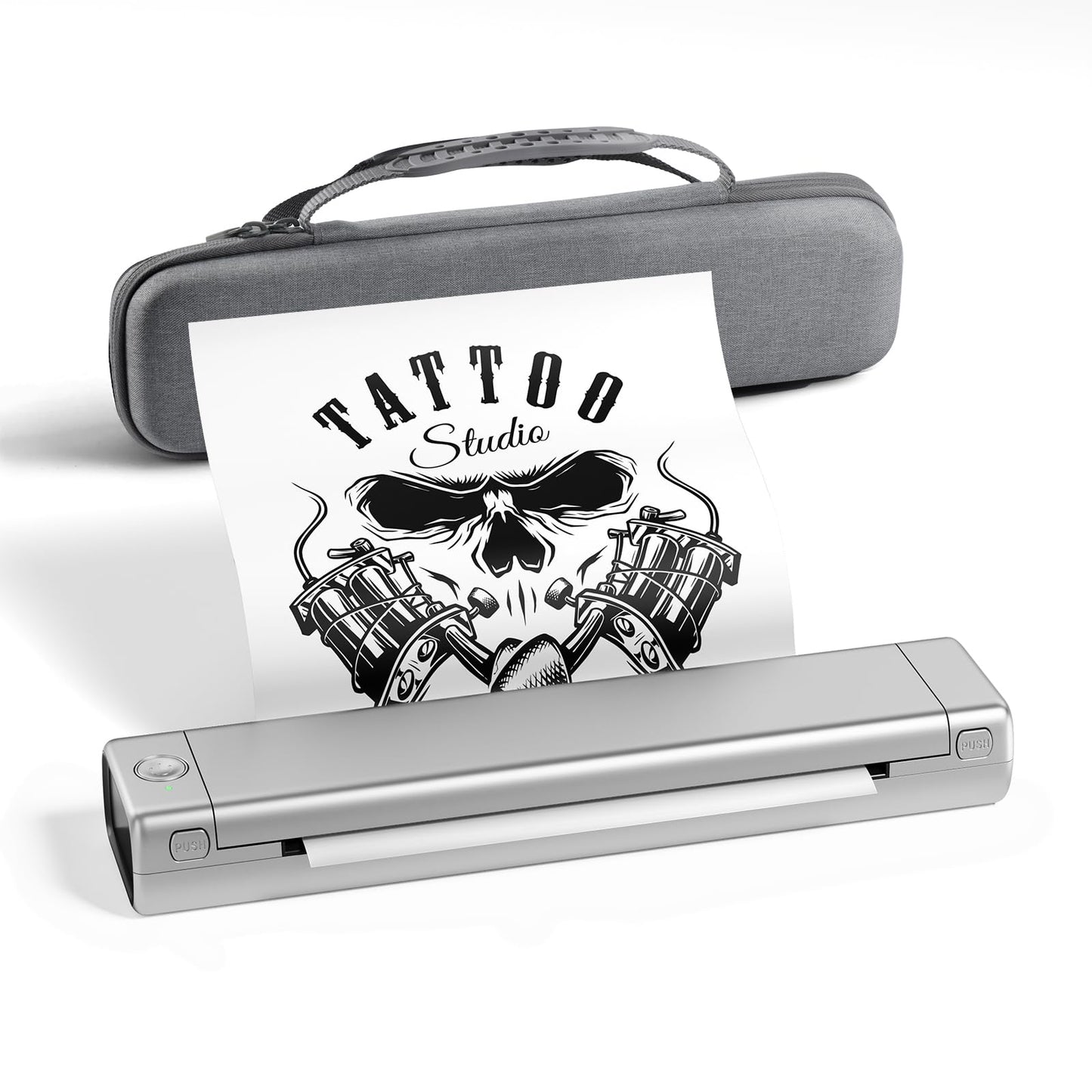 Phomemmo Wireless Tattoo Stenicl Printer(Silver), Stencil Printer for Tattooing,Bluetooth Tattoo Printer for Tattoo Artists & Beginners with 1 Carry Case