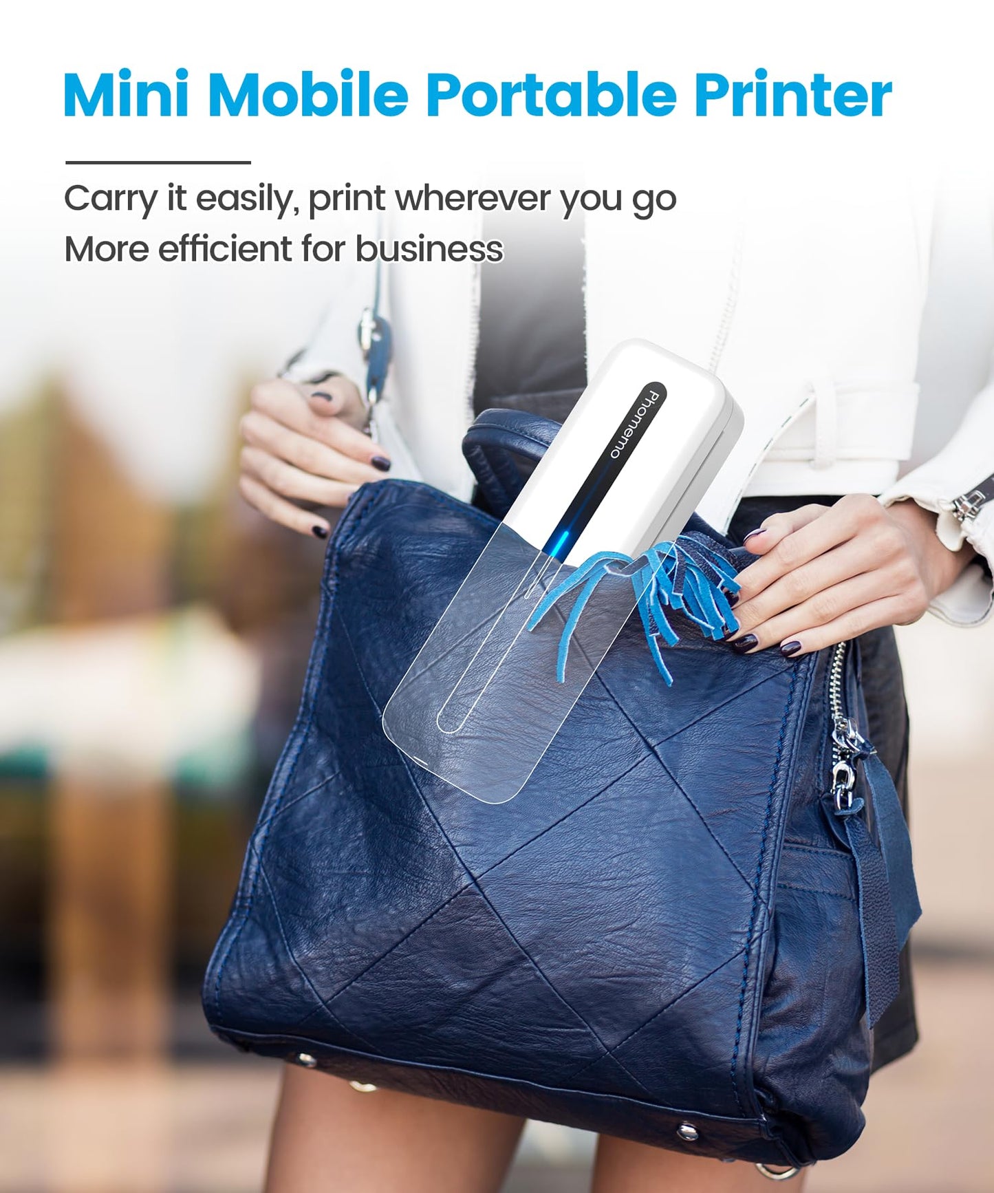 Phomemo Portable Printer,Portable Printers Wireless for Travel,M832 Thermal Inkless Printer Support 8.5'' x 11'' US Letter Thermal Paper,Mobile Printer Compatible with Phone,Laptop for Office,Home,Car